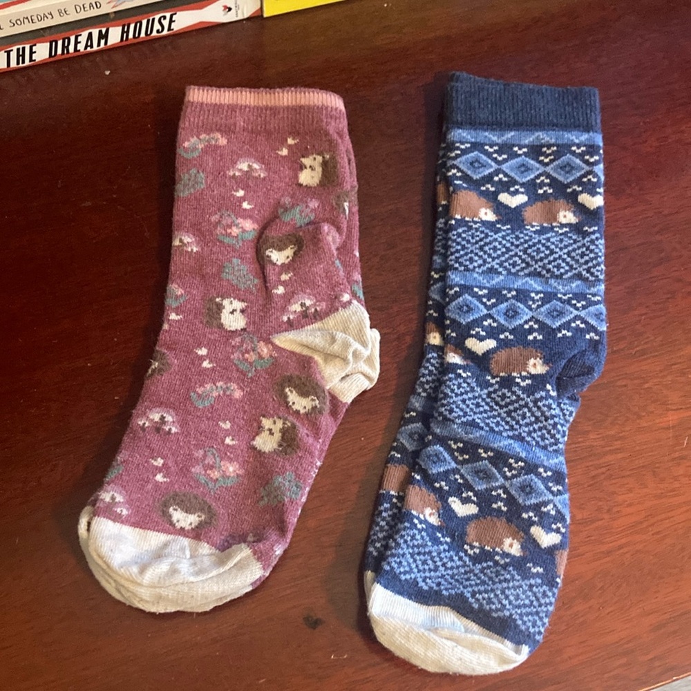 Patterned Socks Set - Purple and Blue